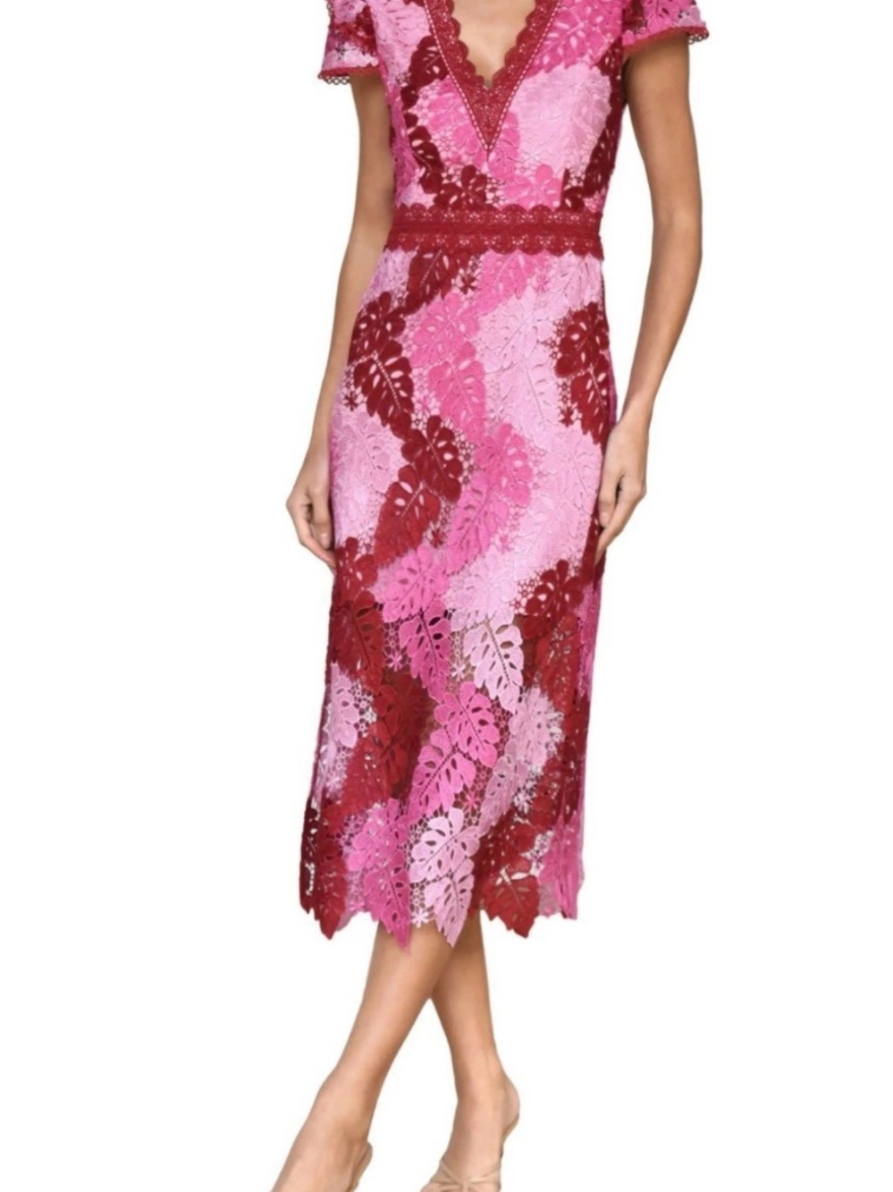 Adelyn Rae Adeline Crochet Lace Midi Dress ONLY WORN ONCE